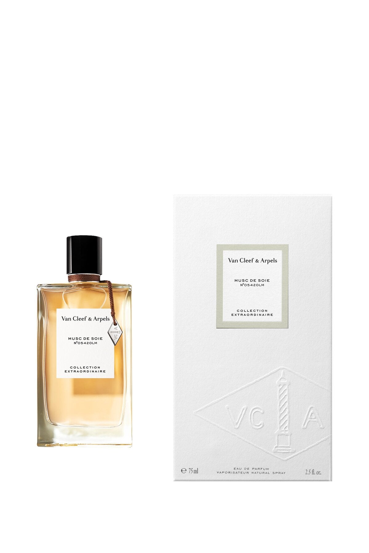 Van Cleef & Arpels perfume bottle and packaging on a white background