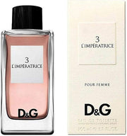 Dolce & Gabbana perfume bottle and packaging for '3 L'Impératrice' on a white background