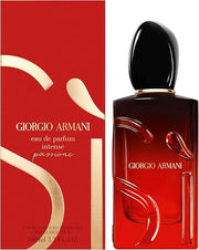 Giorgio Armani perfume bottle and packaging on a white background