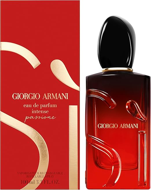 Giorgio Armani perfume bottle and packaging on a white background