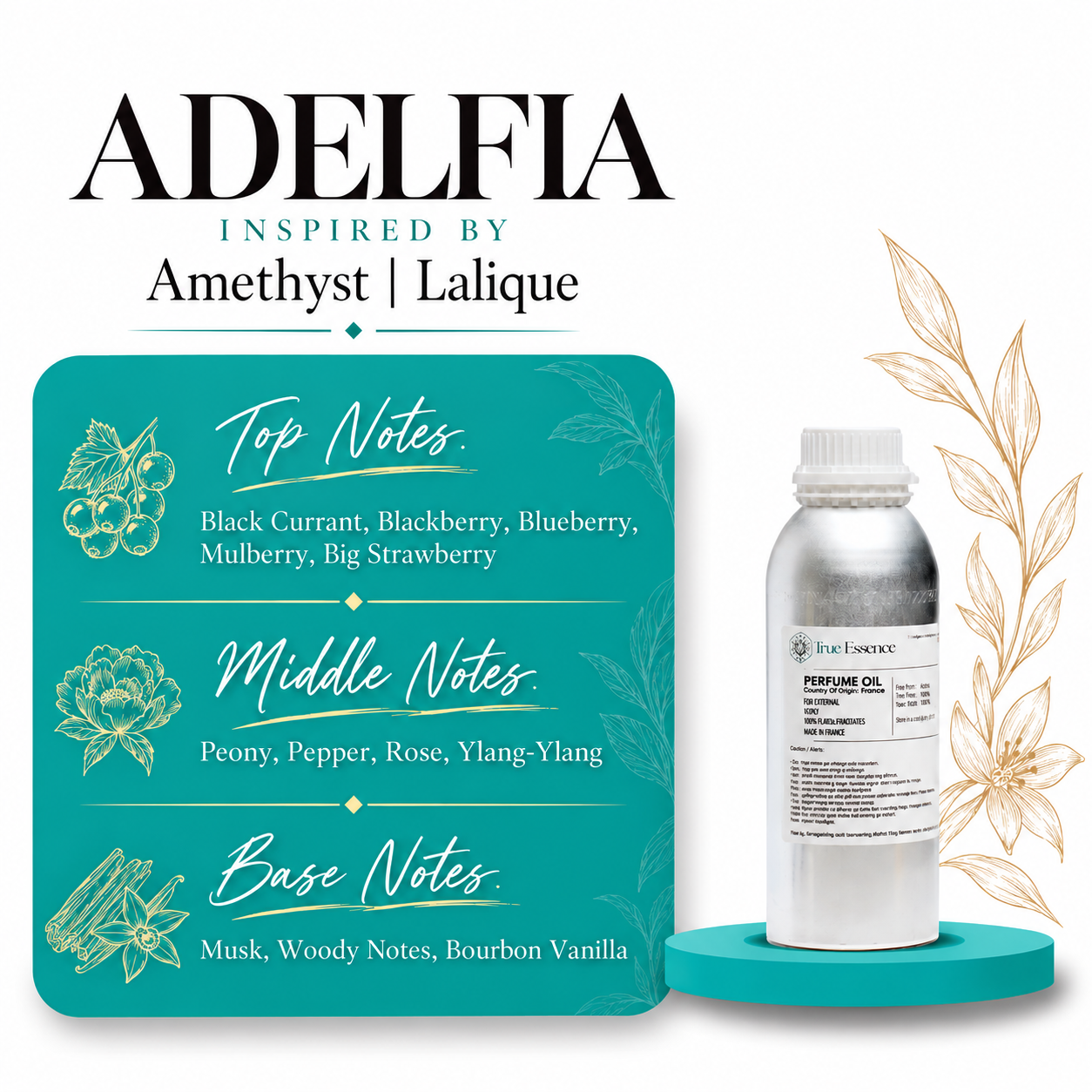ADELFIA Inspired By Amethyst | Lalique | Medium Quality