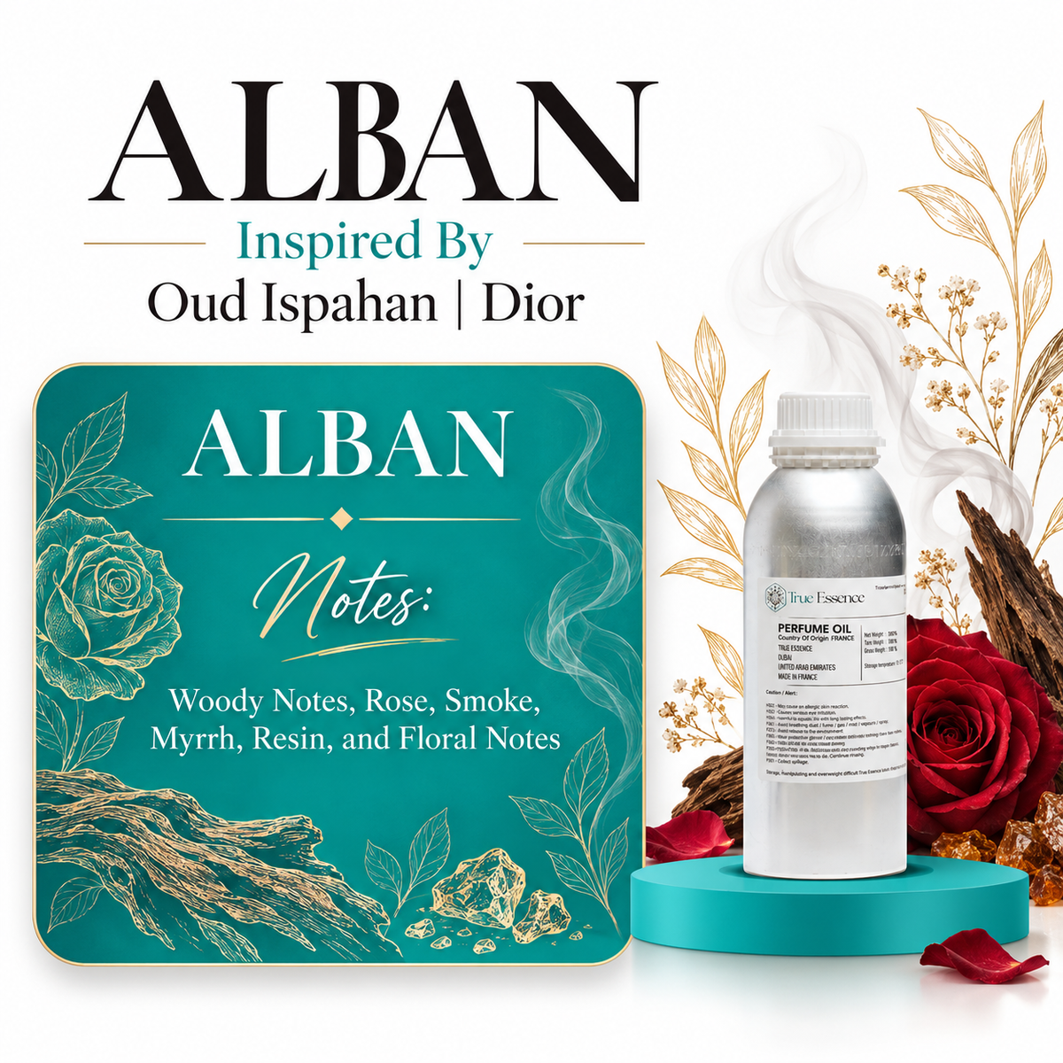 ALBAN Inspired By Oud Ispahan | Dior | Medium Quality