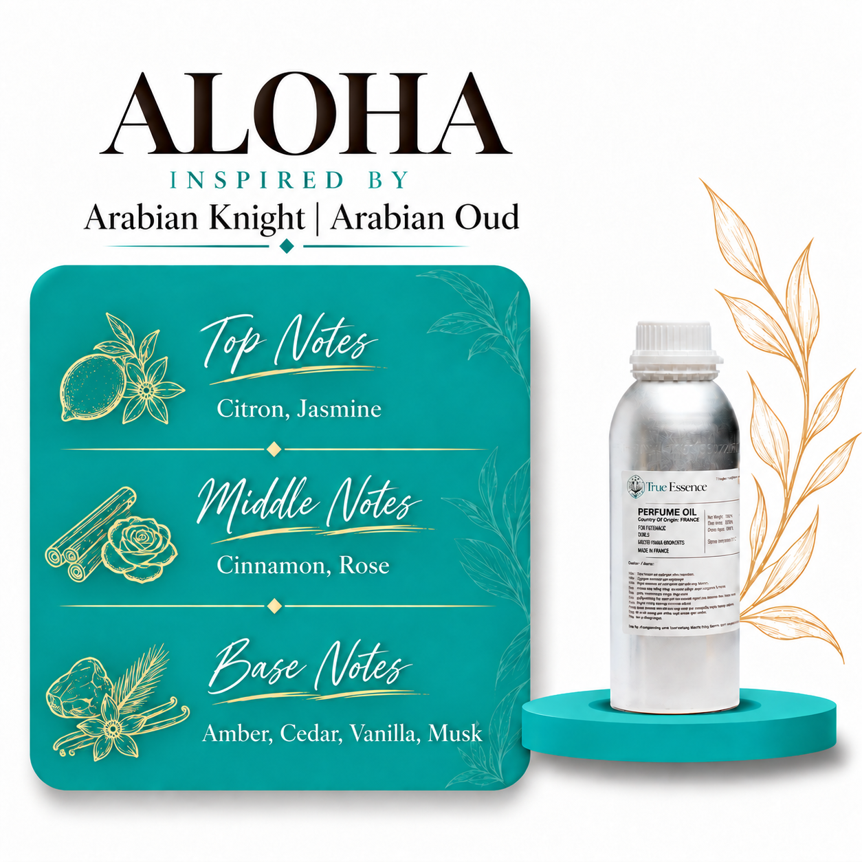 ALOHA Inspired by Arabian Knight | Arabian Oud | Medium Quality