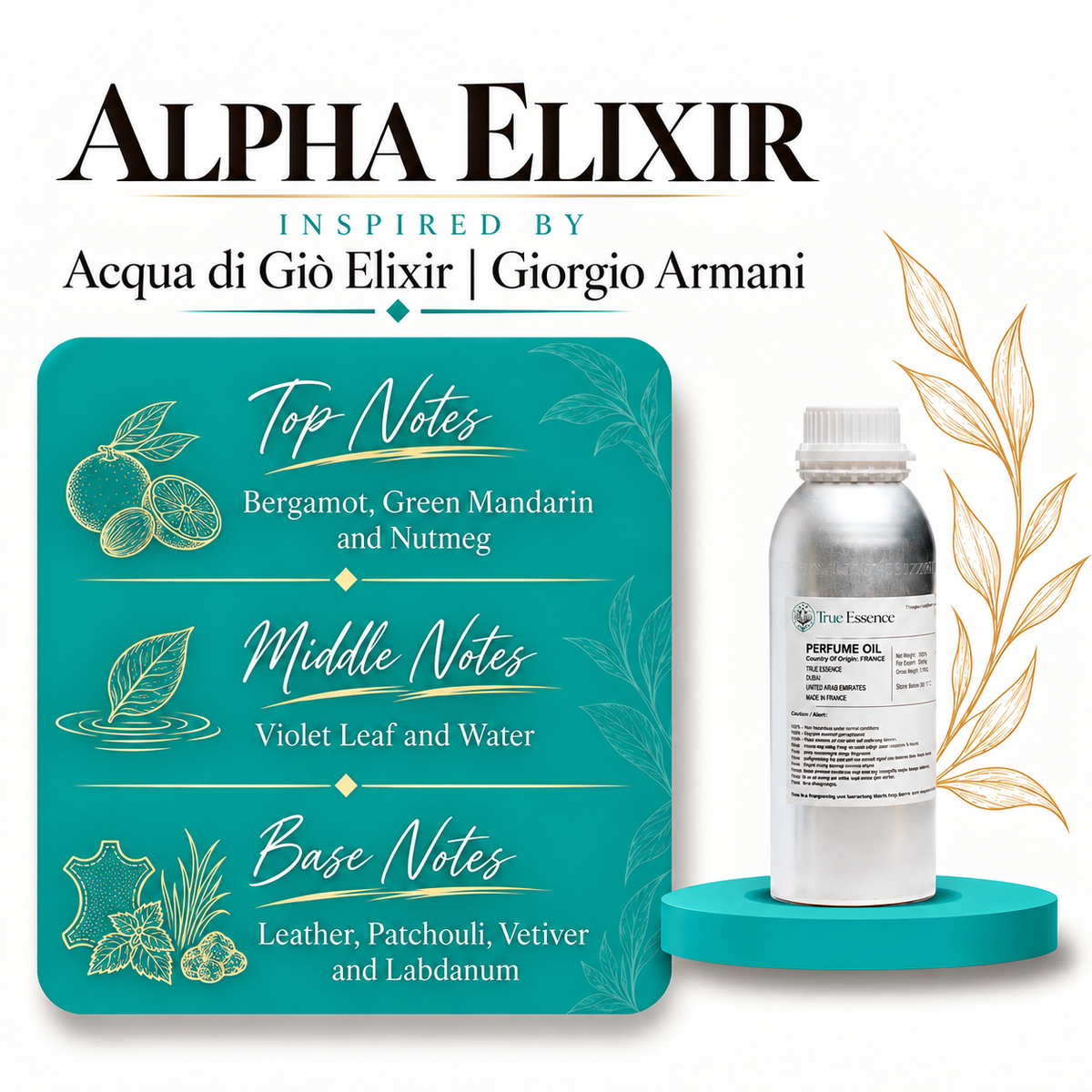 ALPHA ELIXIR Inspired by Acqua di Giò Elixir | Giorgio Armani | Medium Quality