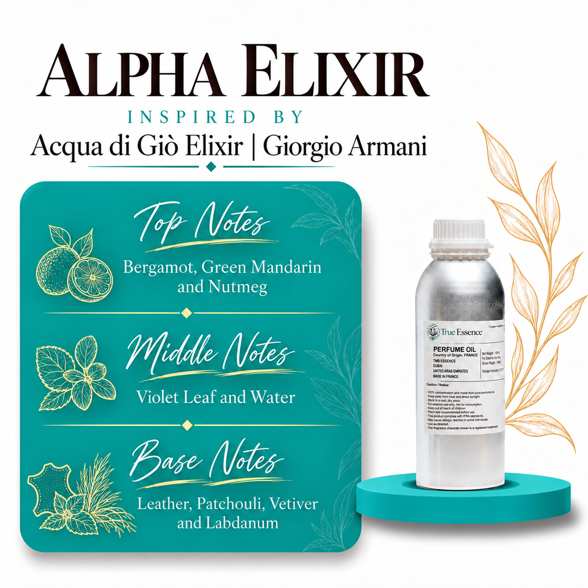 ALPHA ELIXIR Inspired by Acqua di Giò Elixir | Giorgio Armani | Top Quality