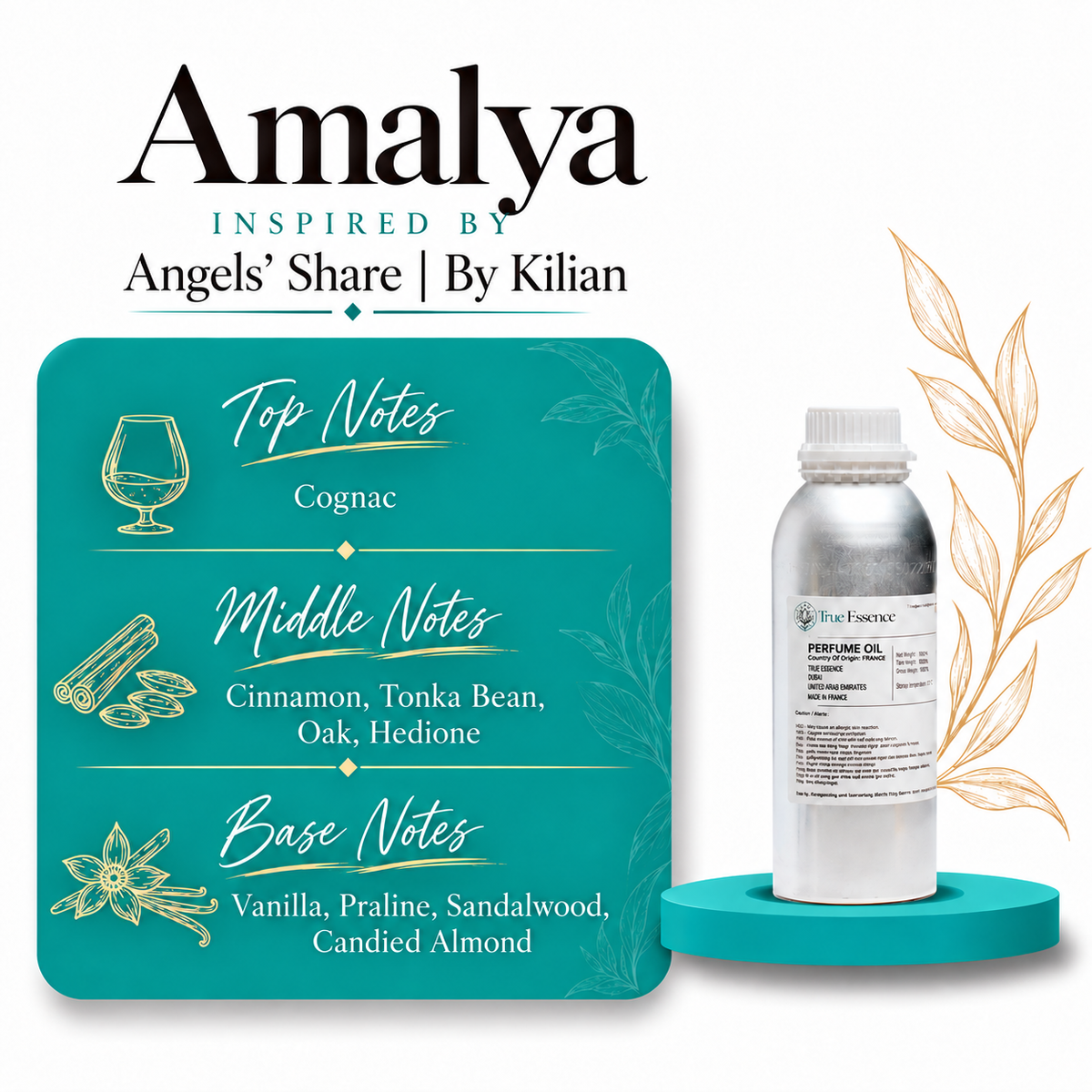 AMALYA Inspired By Angels' Share | Kilian | Top Quality