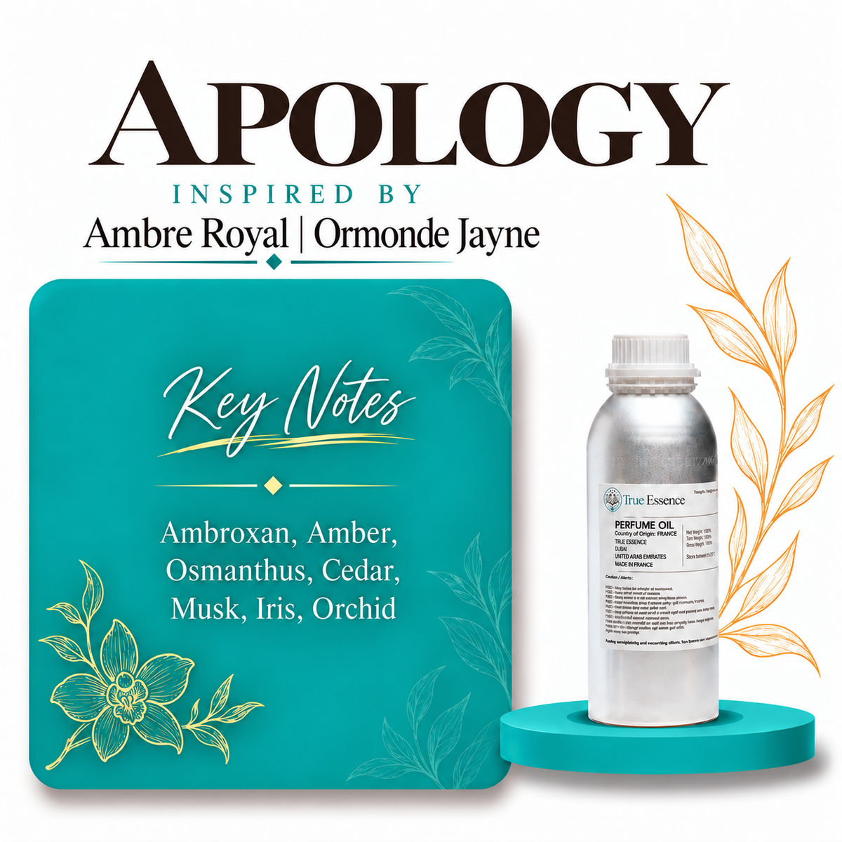 APOLOGY Inspired by Ambre Royal | Ormonde Jayne | Top Quality