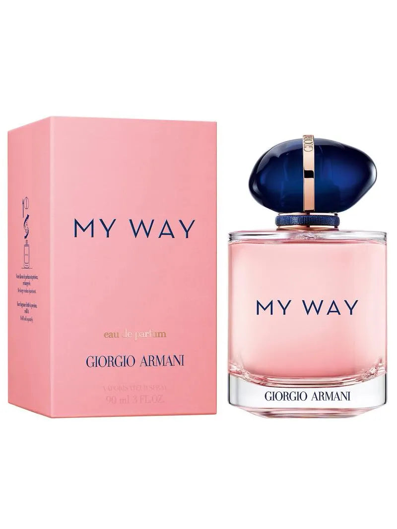 Giorgio Armani 'My Way' perfume bottle and packaging on a white background