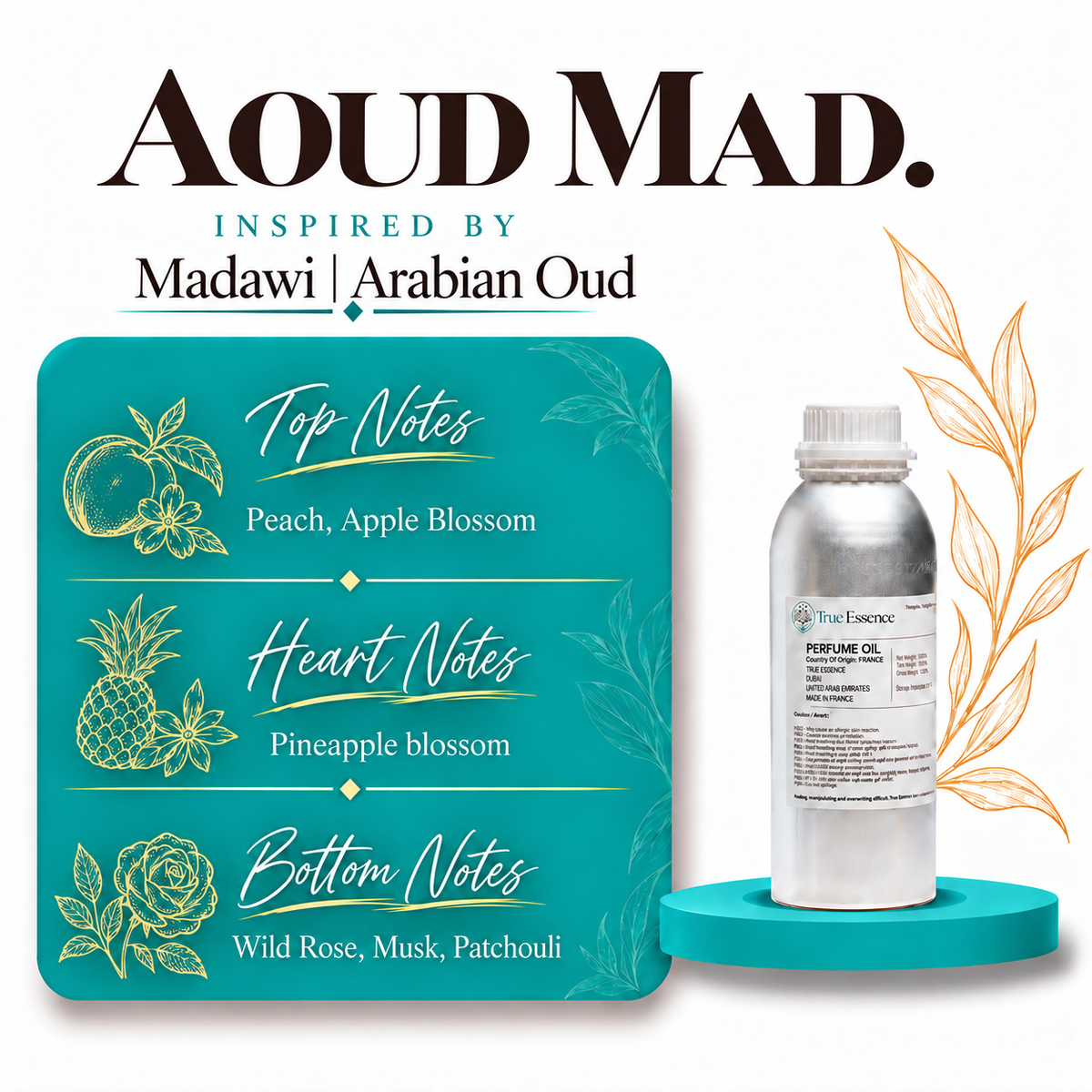 AOUD MAD. Inspired By Madawi | Arabian Oud | Medium Quality
