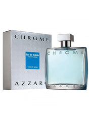 Azzaro Chrome Eau de Toilette bottle and packaging on a white background
