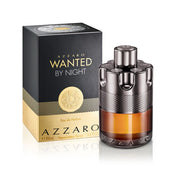 Azzaro Wanted by Night perfume bottle and packaging on a white background