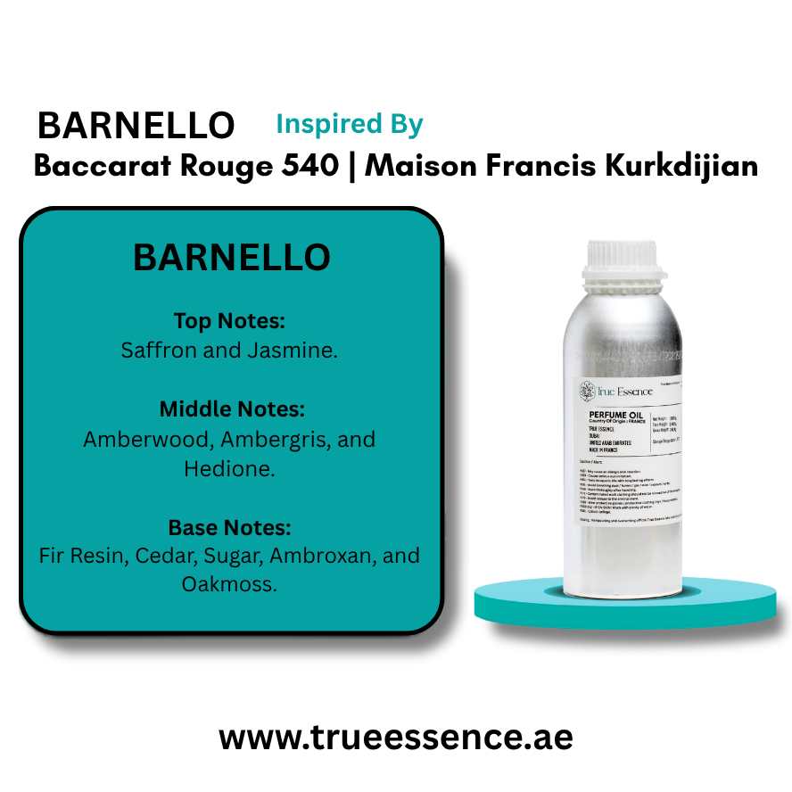 BARNELLO Inspired by Baccarat Rouge 540 | Maison Francis Kurkdijian | Medium Quality
