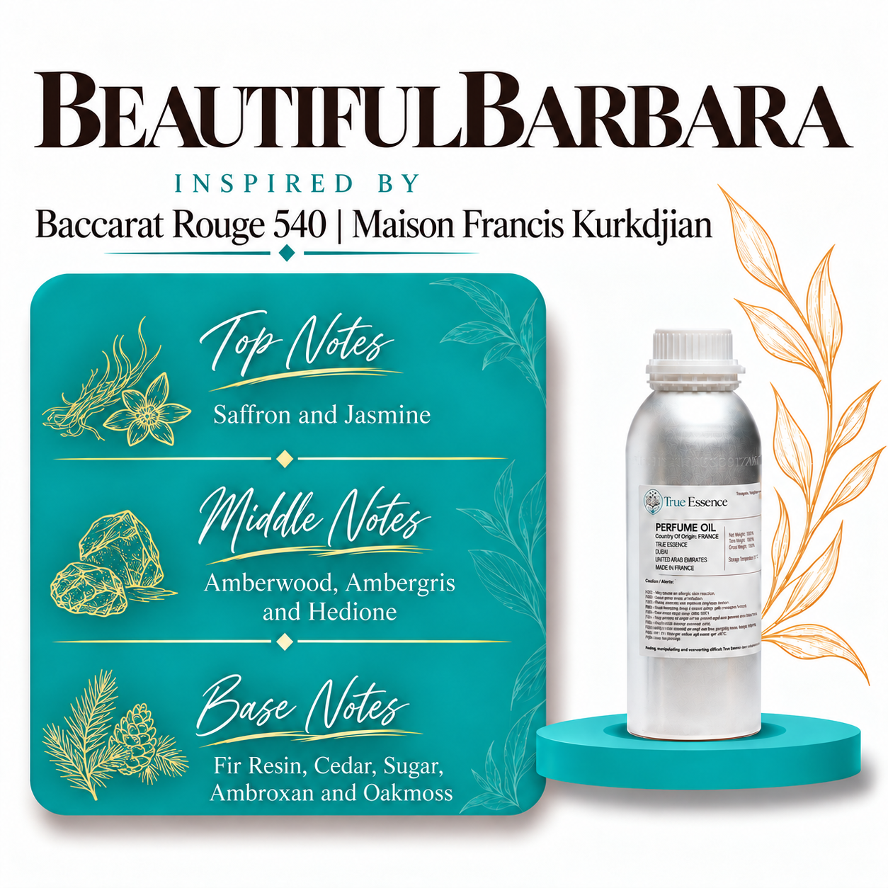 BEAUTIFULBARBARA Inspired By Baccarat Rouge 540 | Maison Francis Kurkdjian | Medium Quality