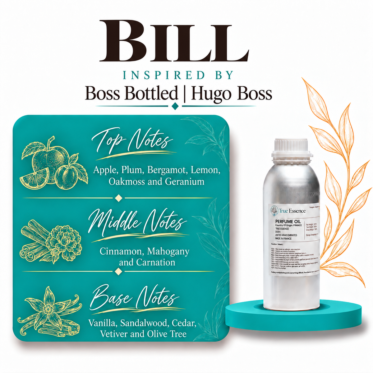 BILL Inspired By Boss Bottled | Hugo Boss | Medium Quality
