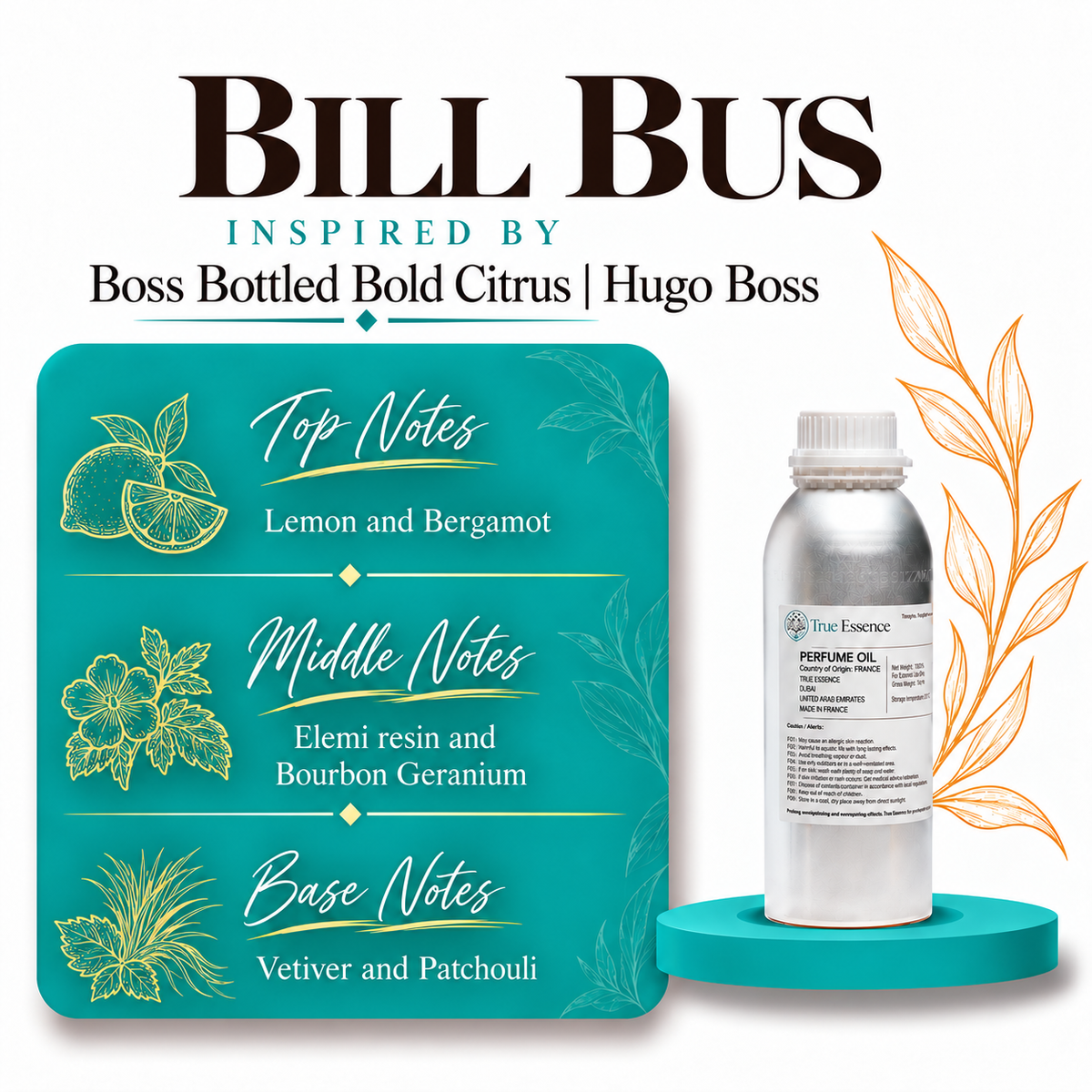 BILL BUS Inspired by Bottled Bold Citrus | Hugo Boss | Medium Quality