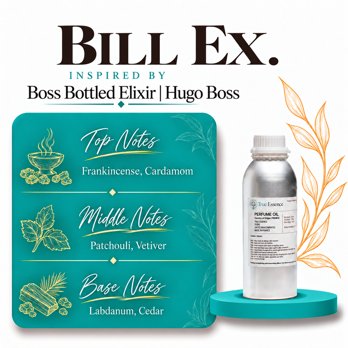 BILL EX. Inspired by Boss Bottled Elixir | Hugo Boss | Medium Quality