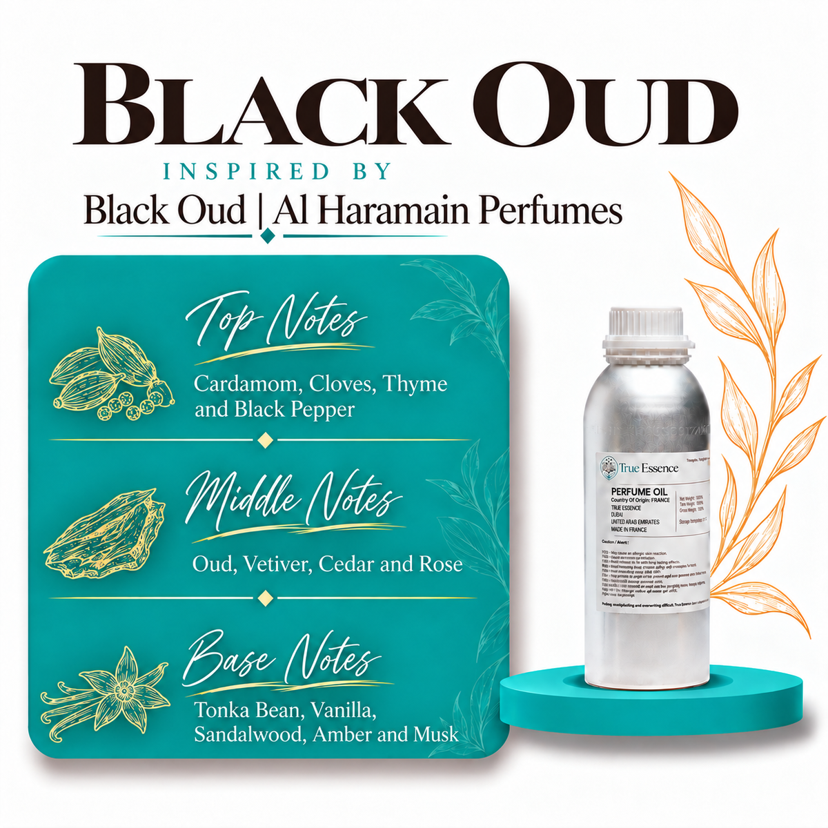 BLACK OUD Inspired By Black Oud | Al Haramain Perfumes - Top Quality