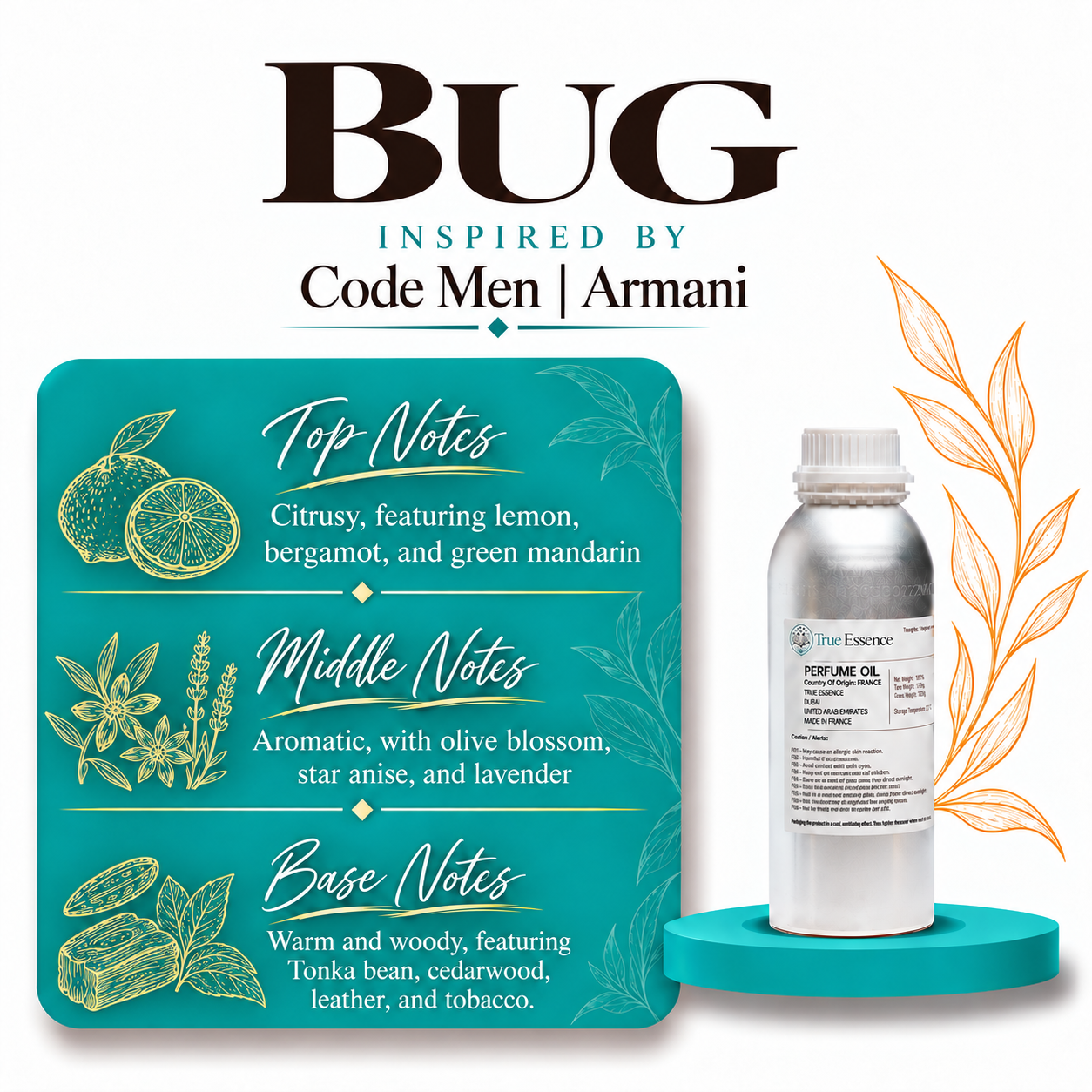 BUG Inspired By Code Men | Giorgio Armani | Premium Quality