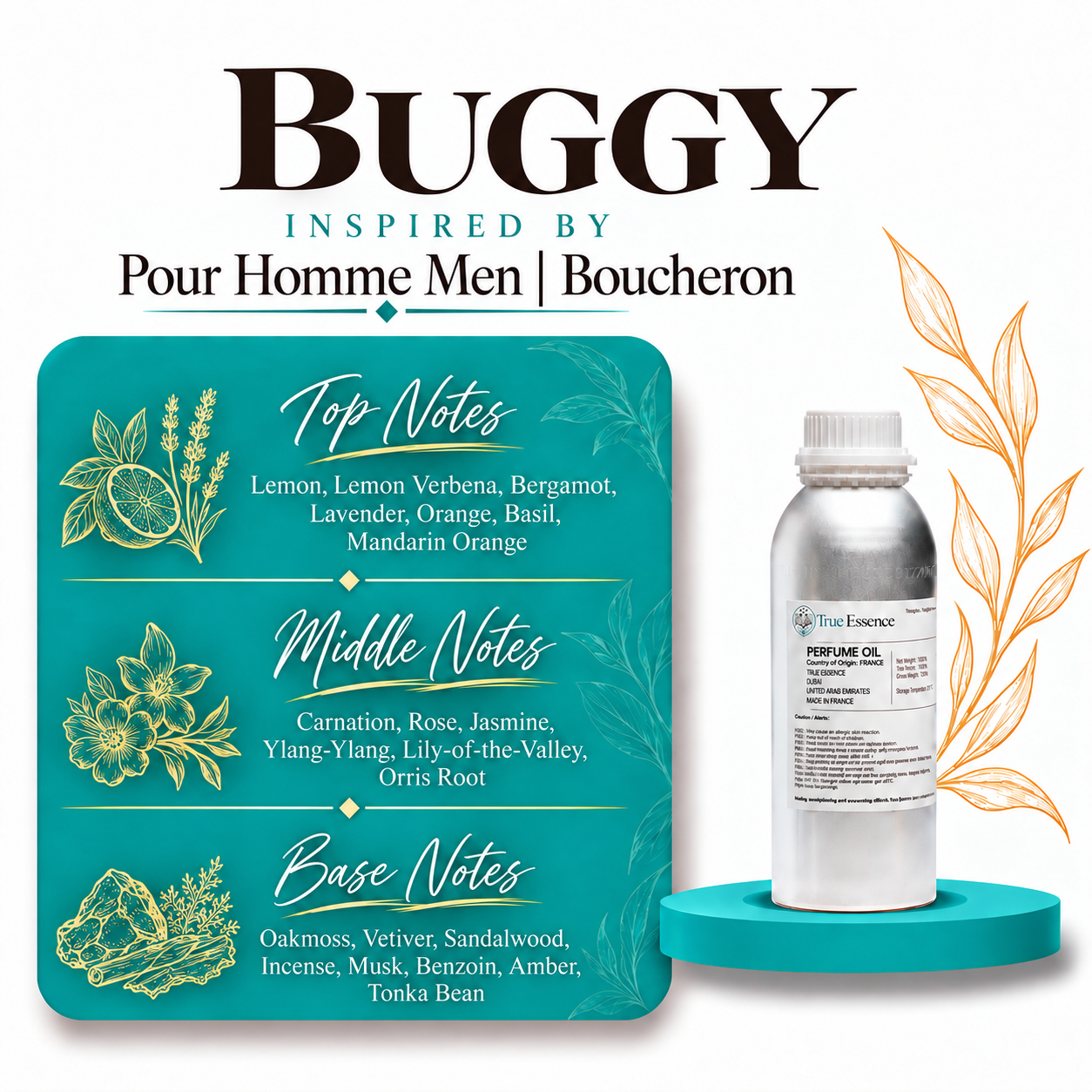 BUGGY Inspired by Pour Homme Men | Boucheron | Medium Quality
