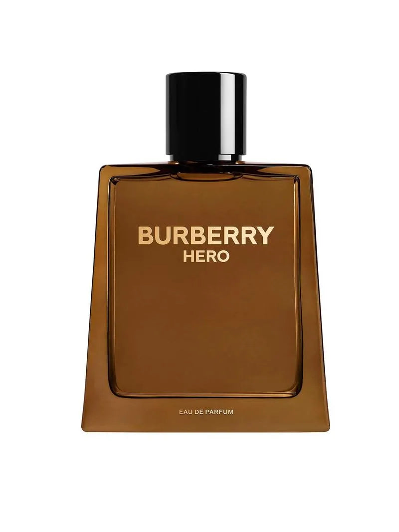 Burberry Hero perfume bottle on a white background