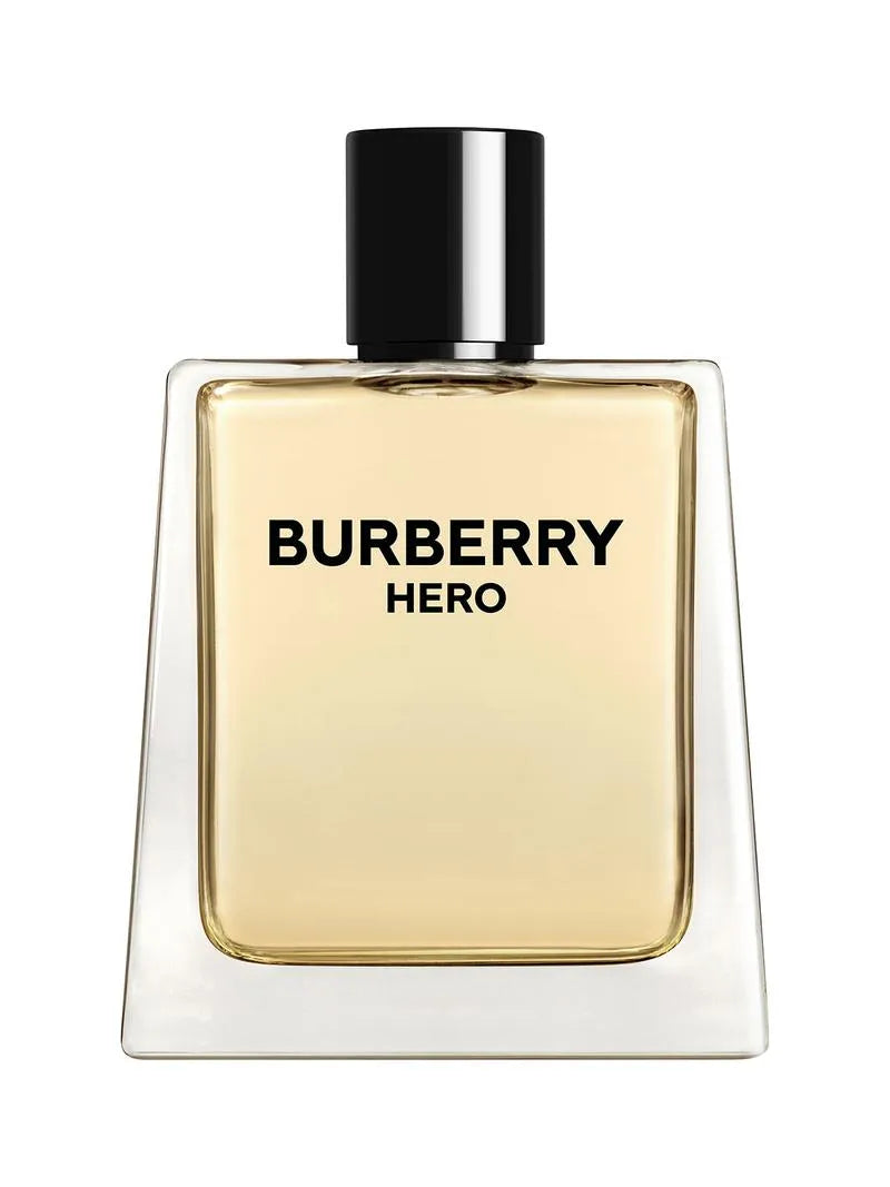 Burberry Hero perfume bottle on a white background