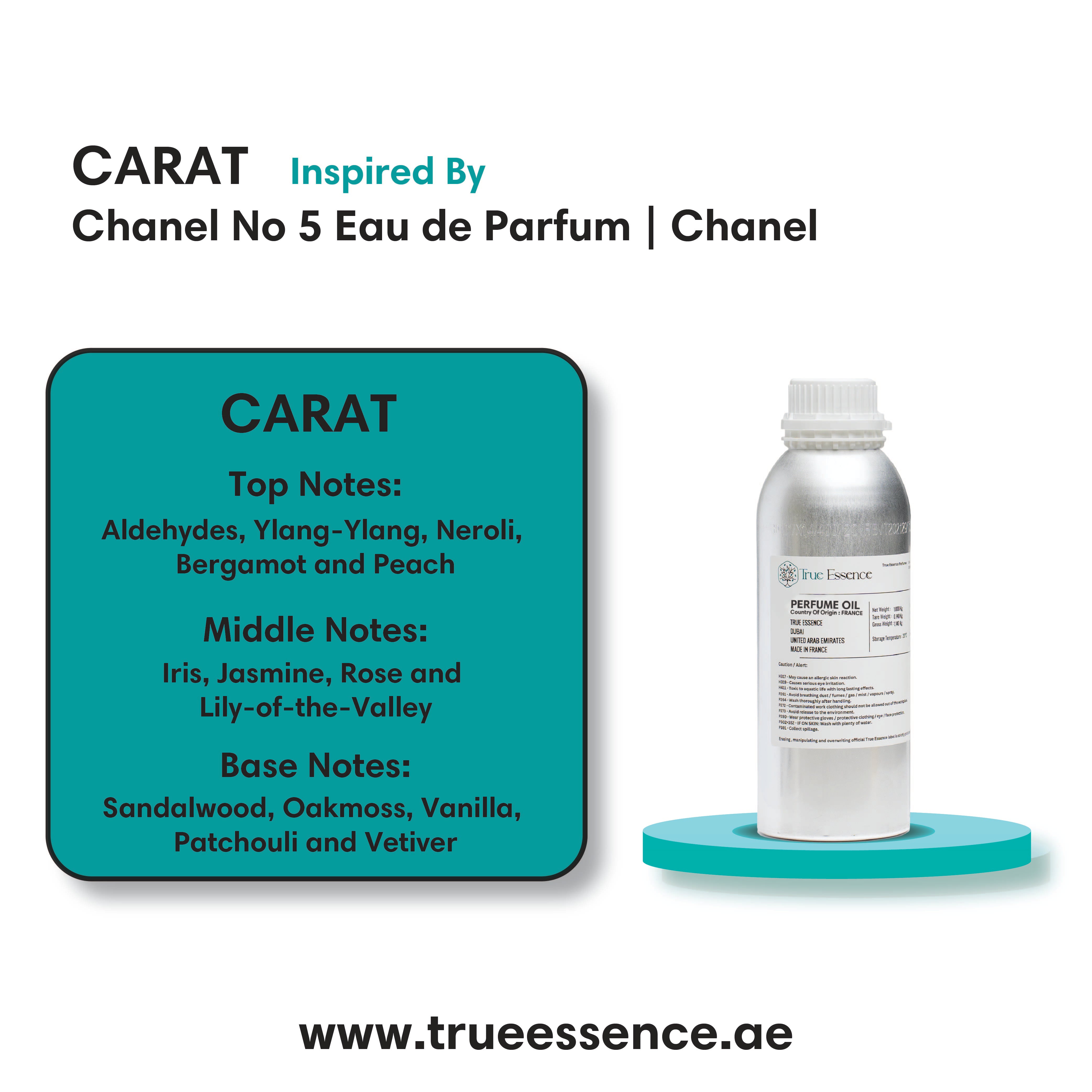 CARAT Inspired By Chanel No 5 Eau de Parfum | Chanel | Top Quality