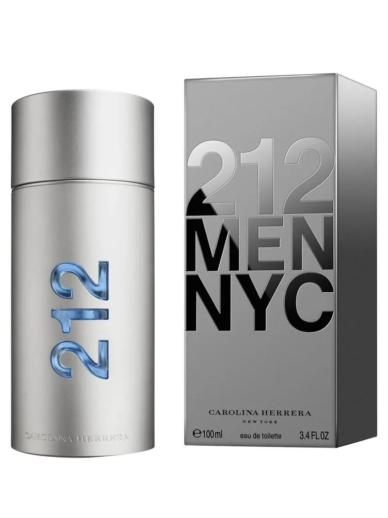 212 Men NYC perfume bottle and packaging on a white background