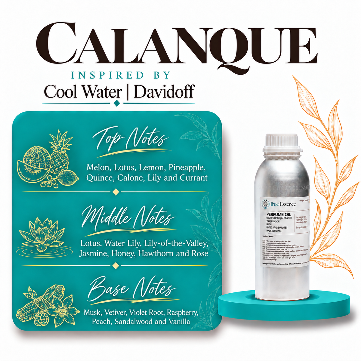 CALANQUE Inspired By Cool Water | Davidoff | Medium Quality
