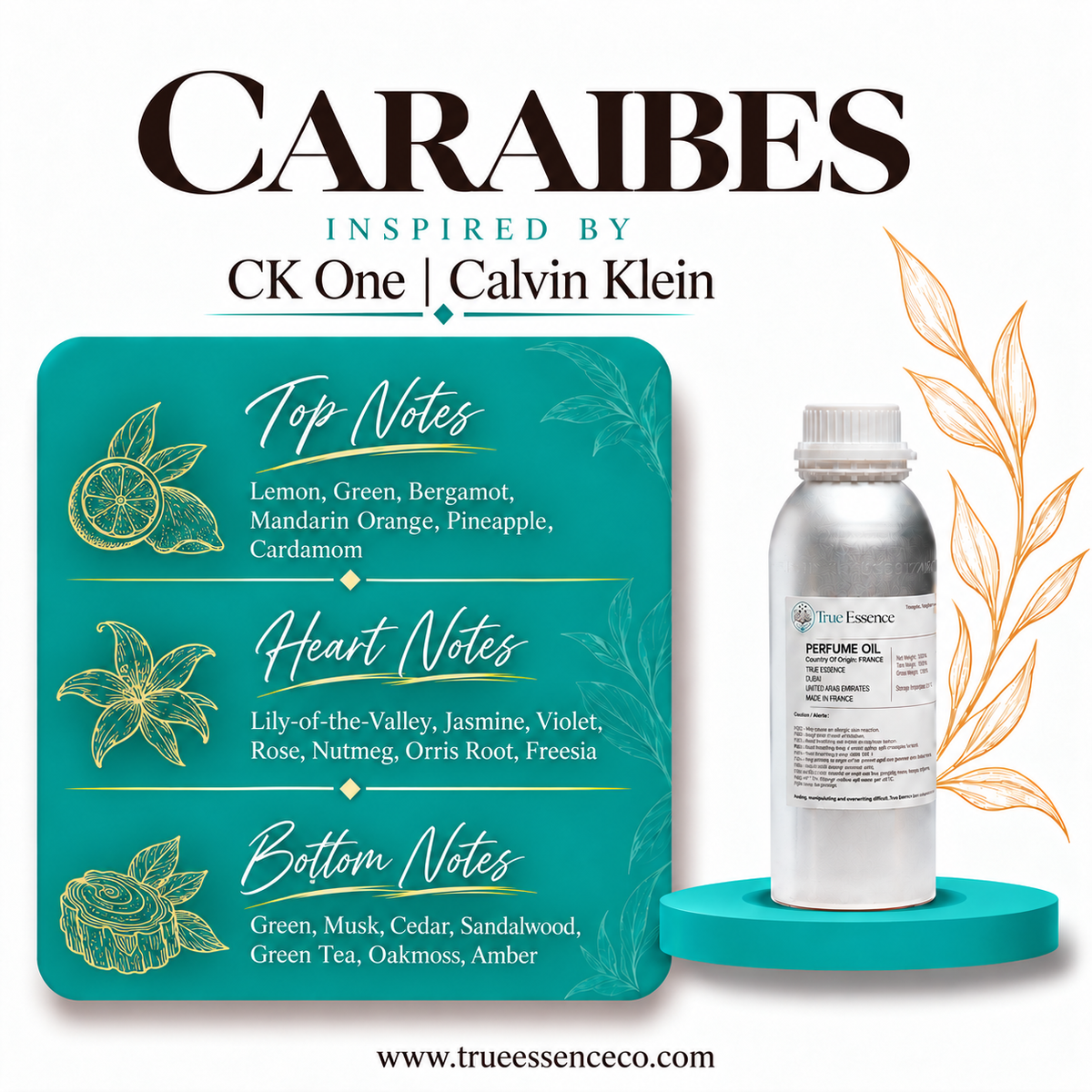 CARAIBES Inspired By CK One | Calvin Klein | Top Quality