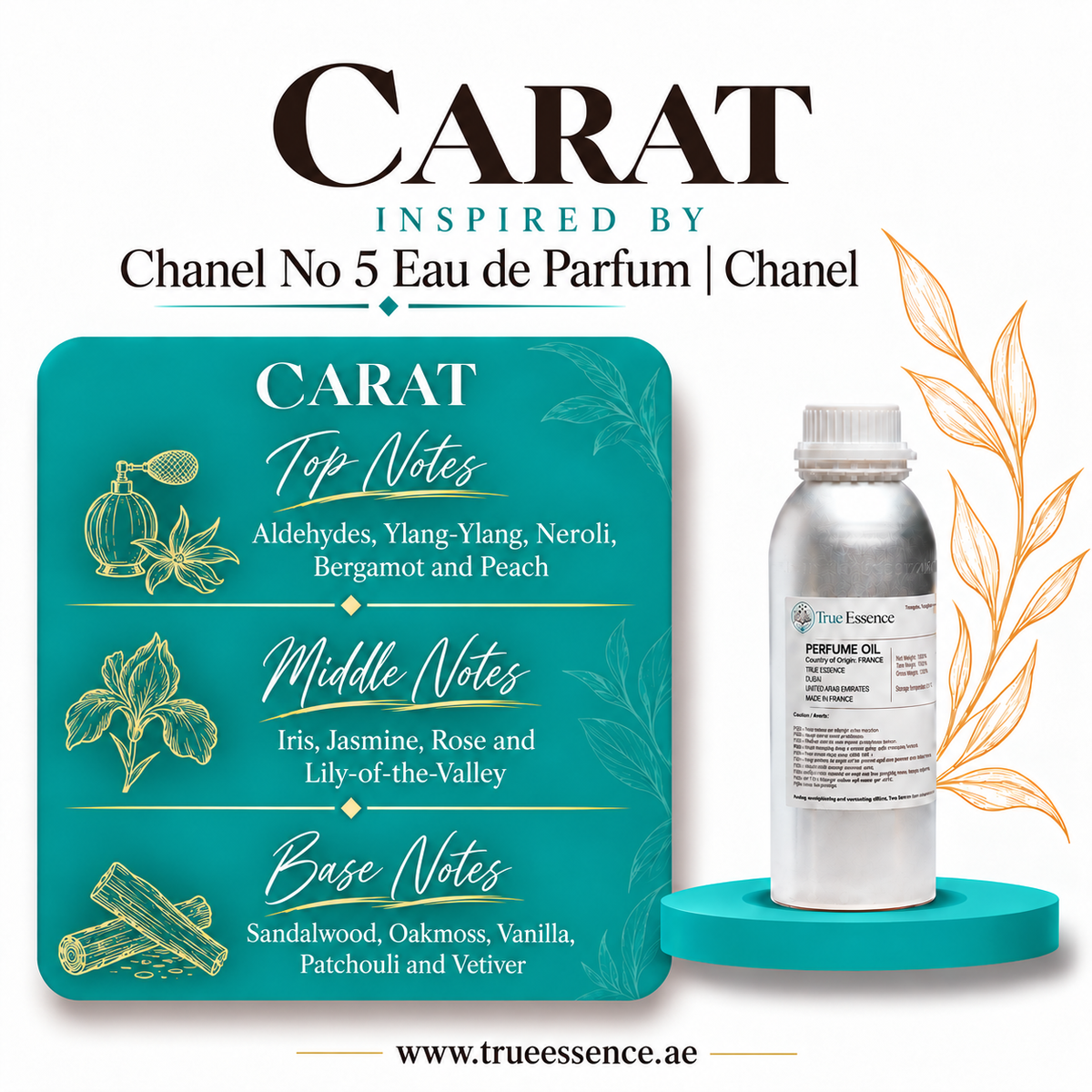 CARAT Inspired By No 5  | Chanel | Top Quality