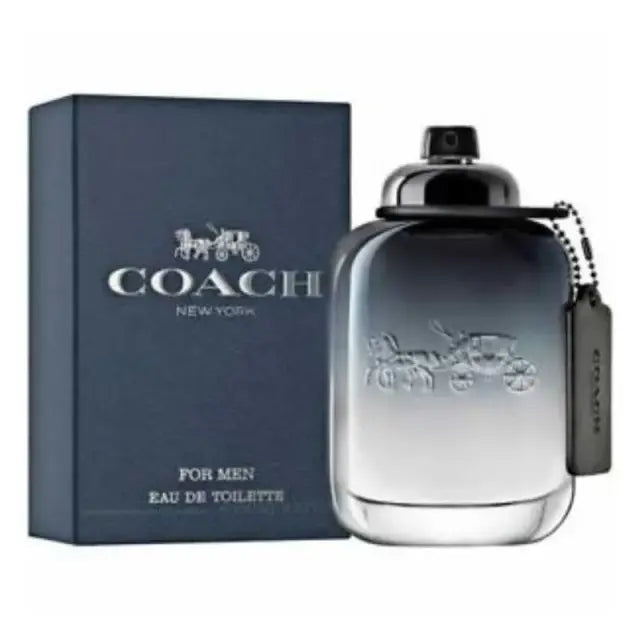 Coach New York men's eau de toilette with packaging on a white background