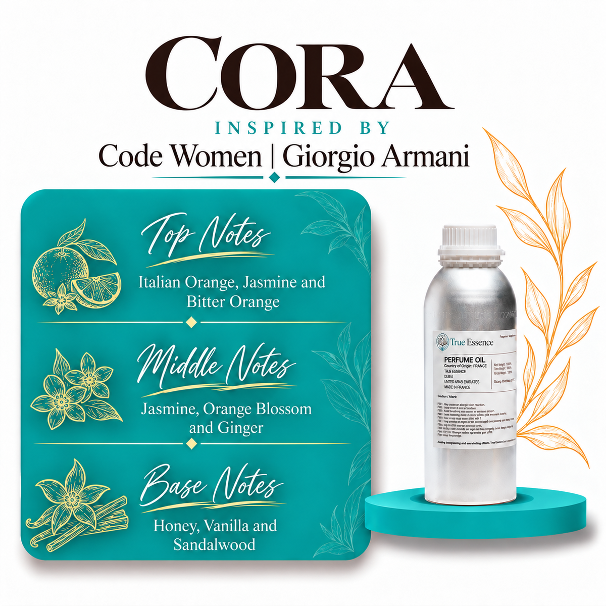 CORA Inspired by Code Women | Giorgio Armani | Top Quality