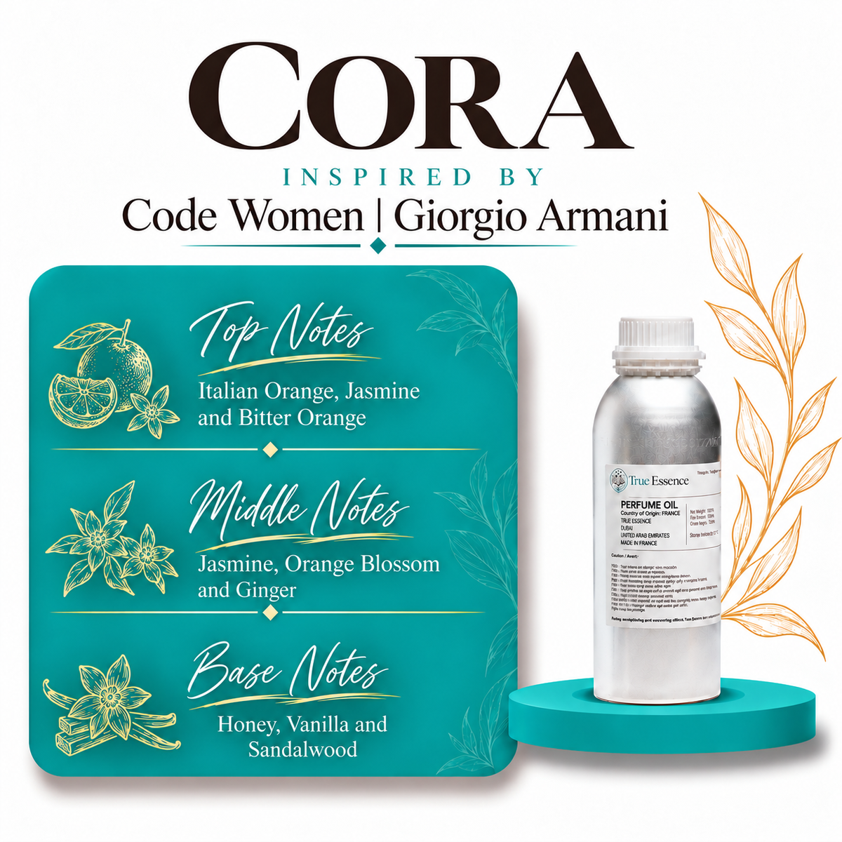 CORA Inspired by Code Women | Giorgio Armani | Medium Quality