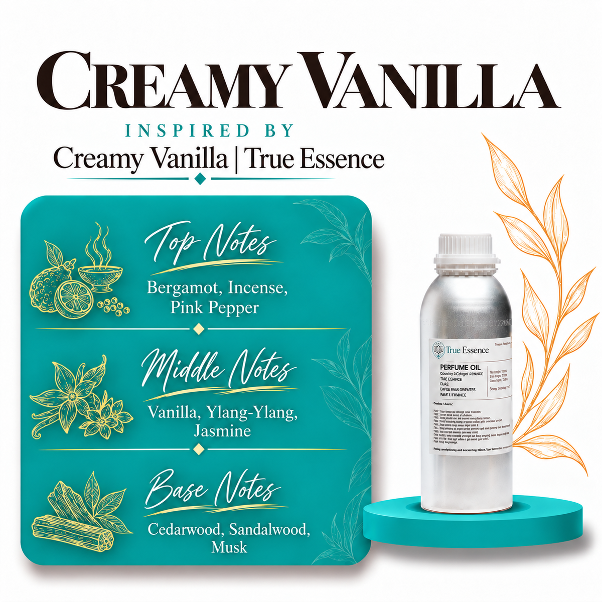 CREAMY VANILLA Inspired by True Essence | Premium Quality