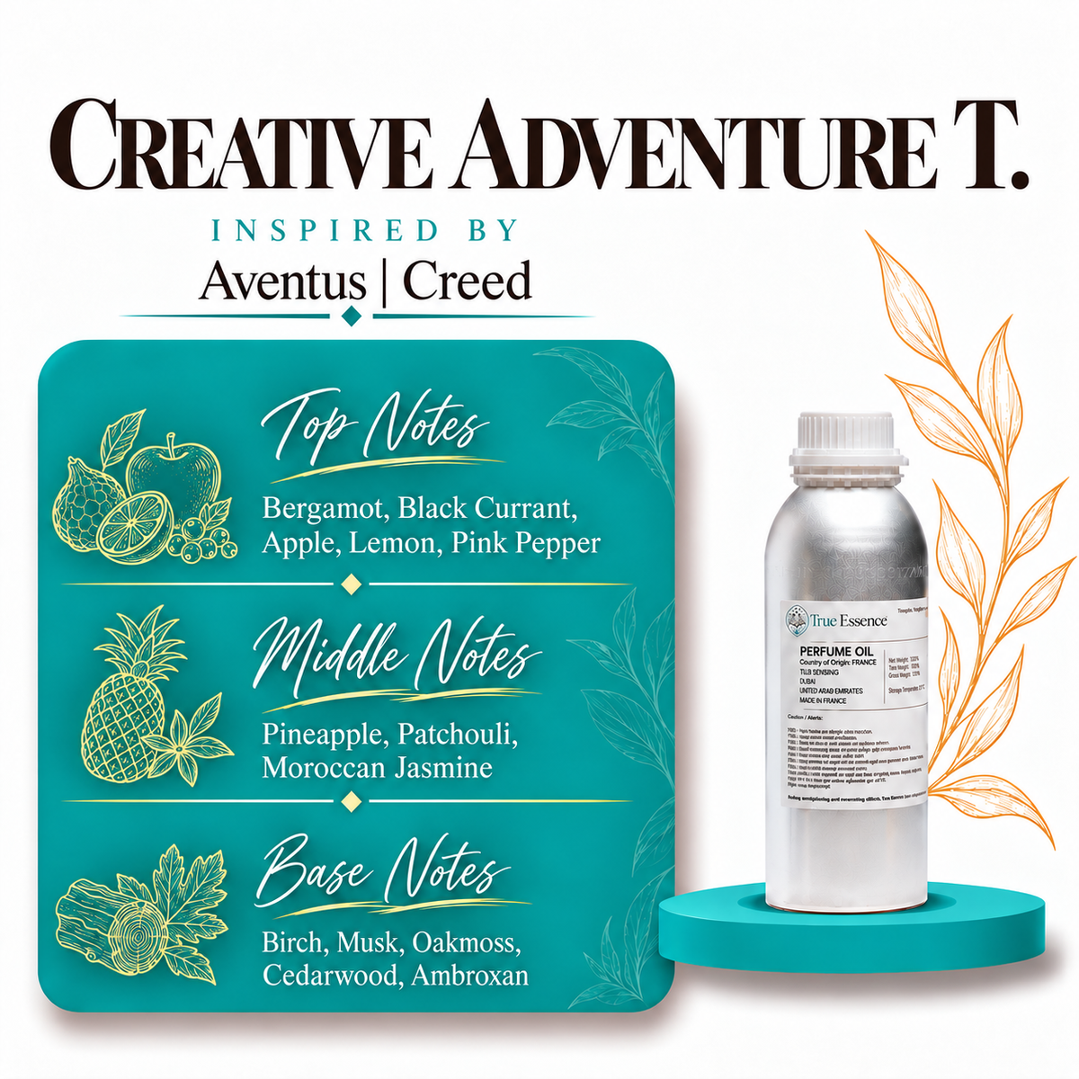 CREATIVE ADVENTURE T. Inspired by Aventus | Creed | Top Quality