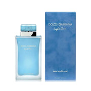 Dolce & Gabbana Light Blue Eau Intense perfume bottle and packaging on a white background