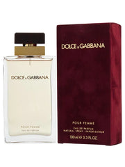 Dolce & Gabbana perfume bottle and packaging on a white background