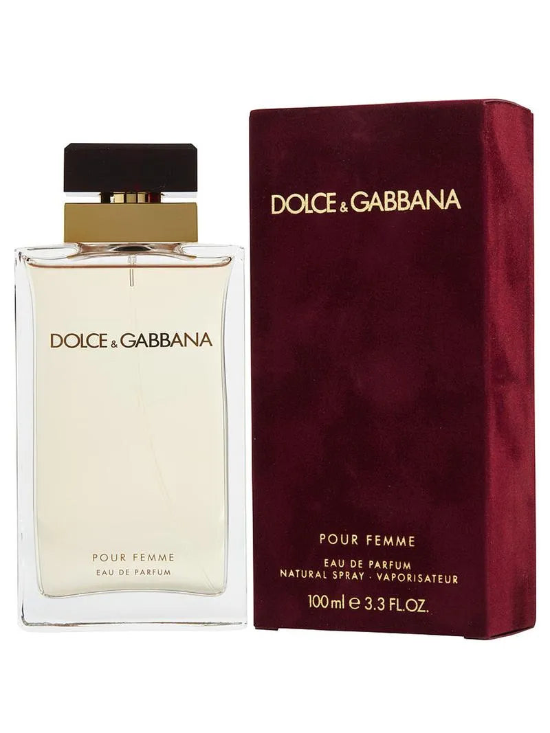 Dolce & Gabbana perfume bottle and packaging on a white background