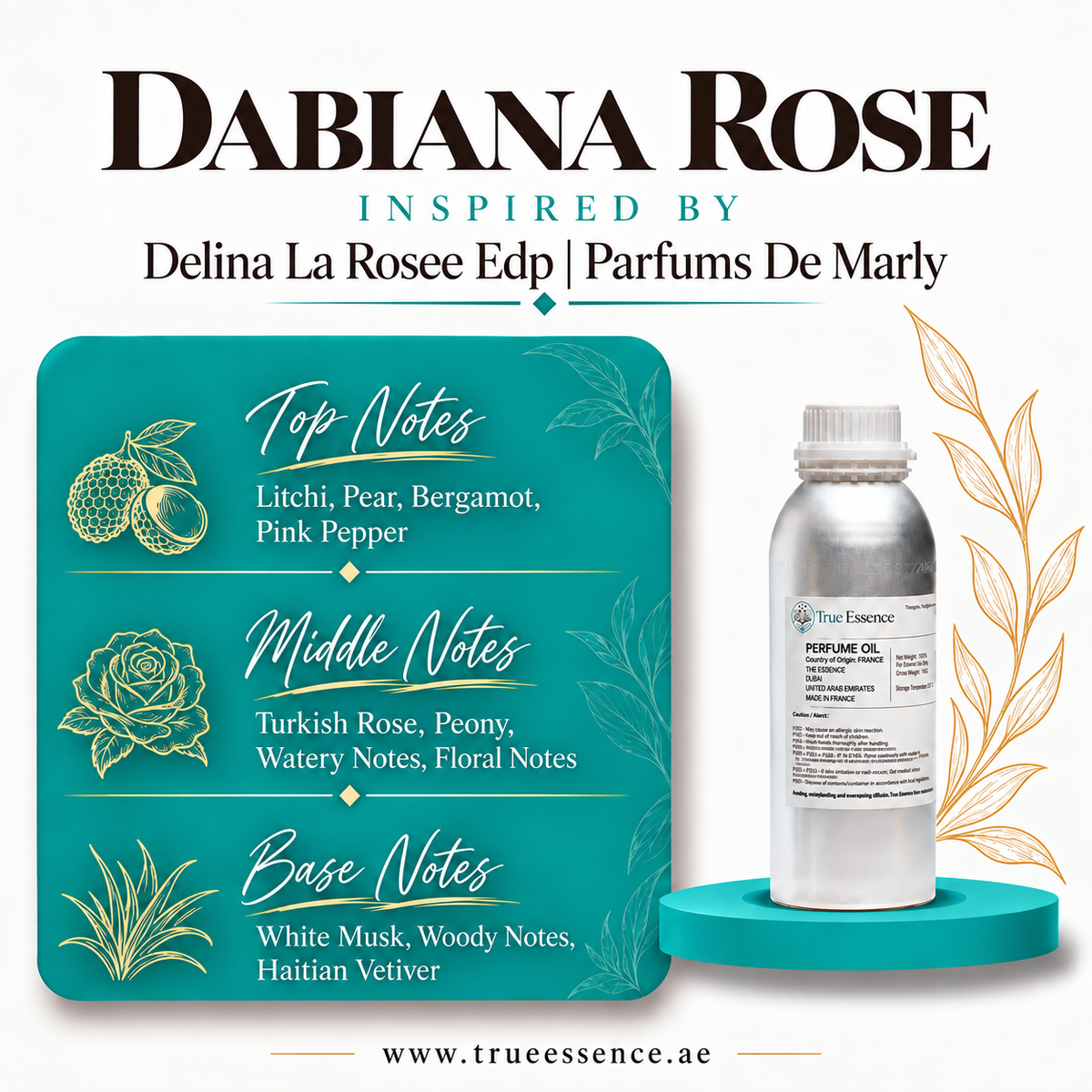 DABIANA ROSE Inspired by Delina La Rosee Edp | Parfums De Marly | Medium Quality