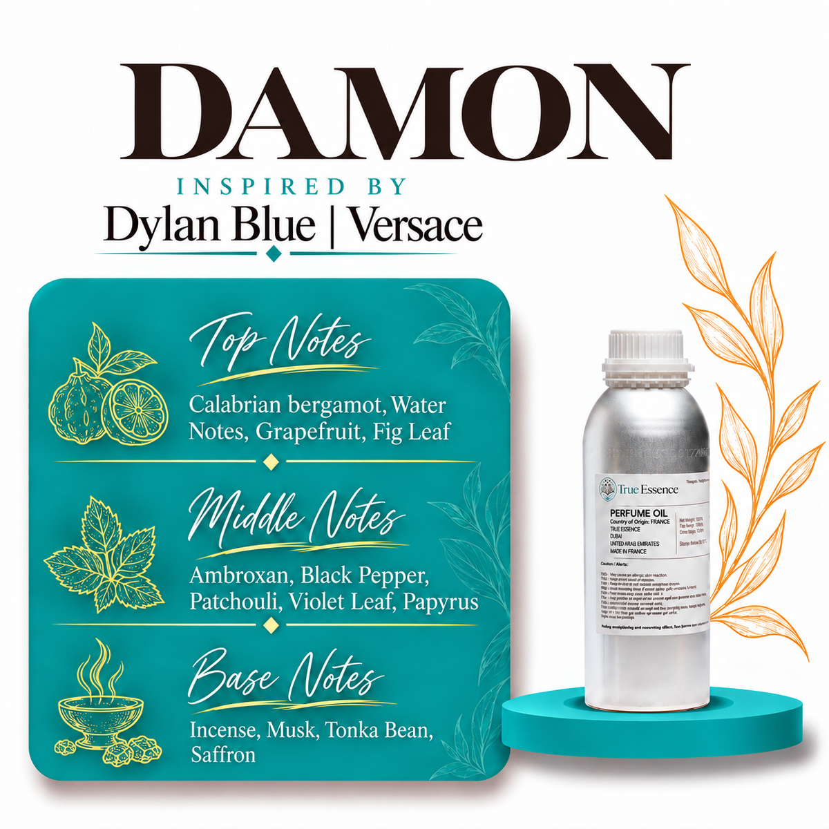 DAMON Inspired By Dylan Blue Pour Homme | Versace | Top Quality
