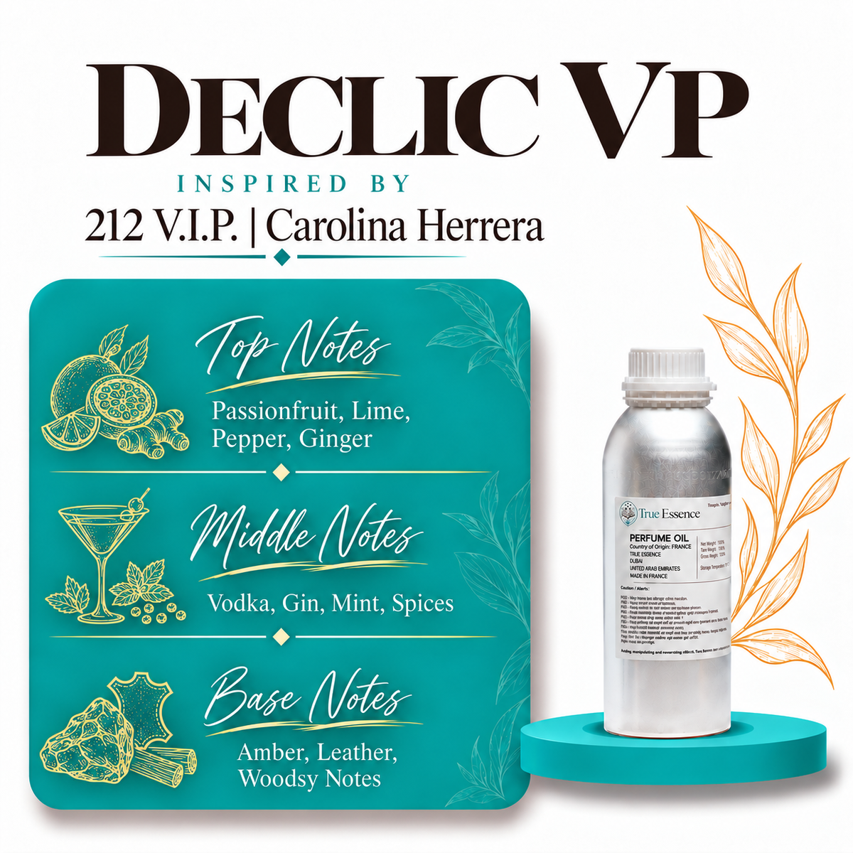 DECLIC VP Inspired by 212 V.I.P.| Carolina Herrera | Top Quality