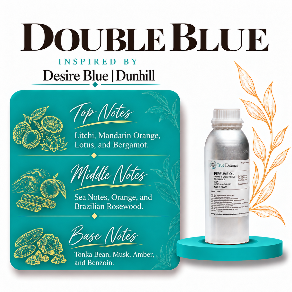 DOUBLE BLUE Inspired by Desire Blue | Dunhill | Medium Quality