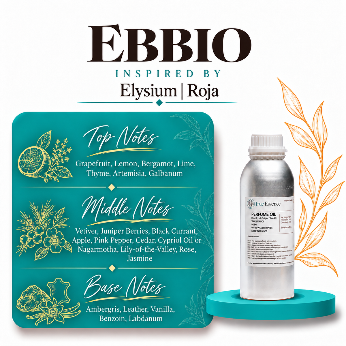 EBBIO Inspired By Elysium Pour Homme | Roja Dove | Medium Quality