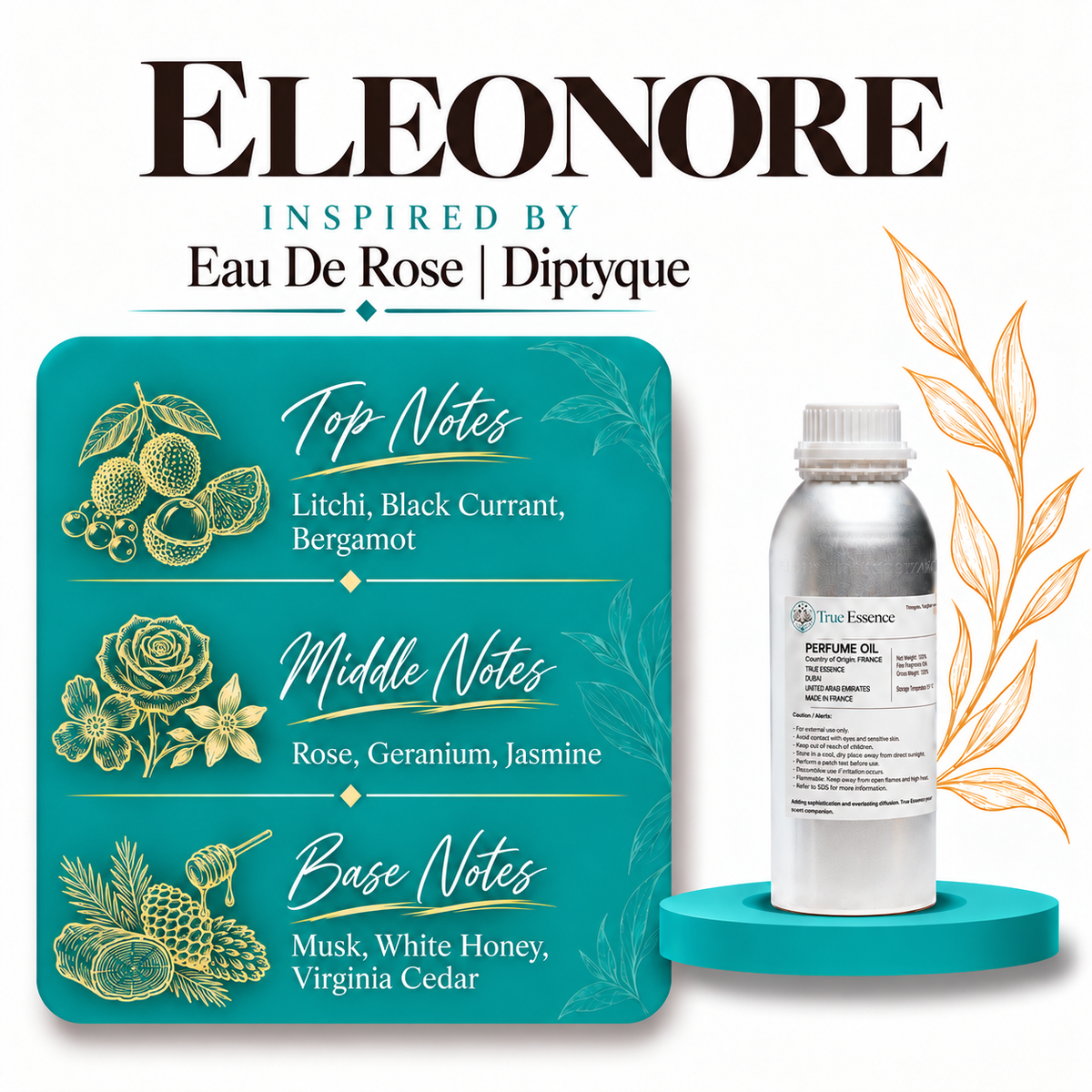 ELEONORE Inspired by Eau De Rose | Diptyque | Top Quality