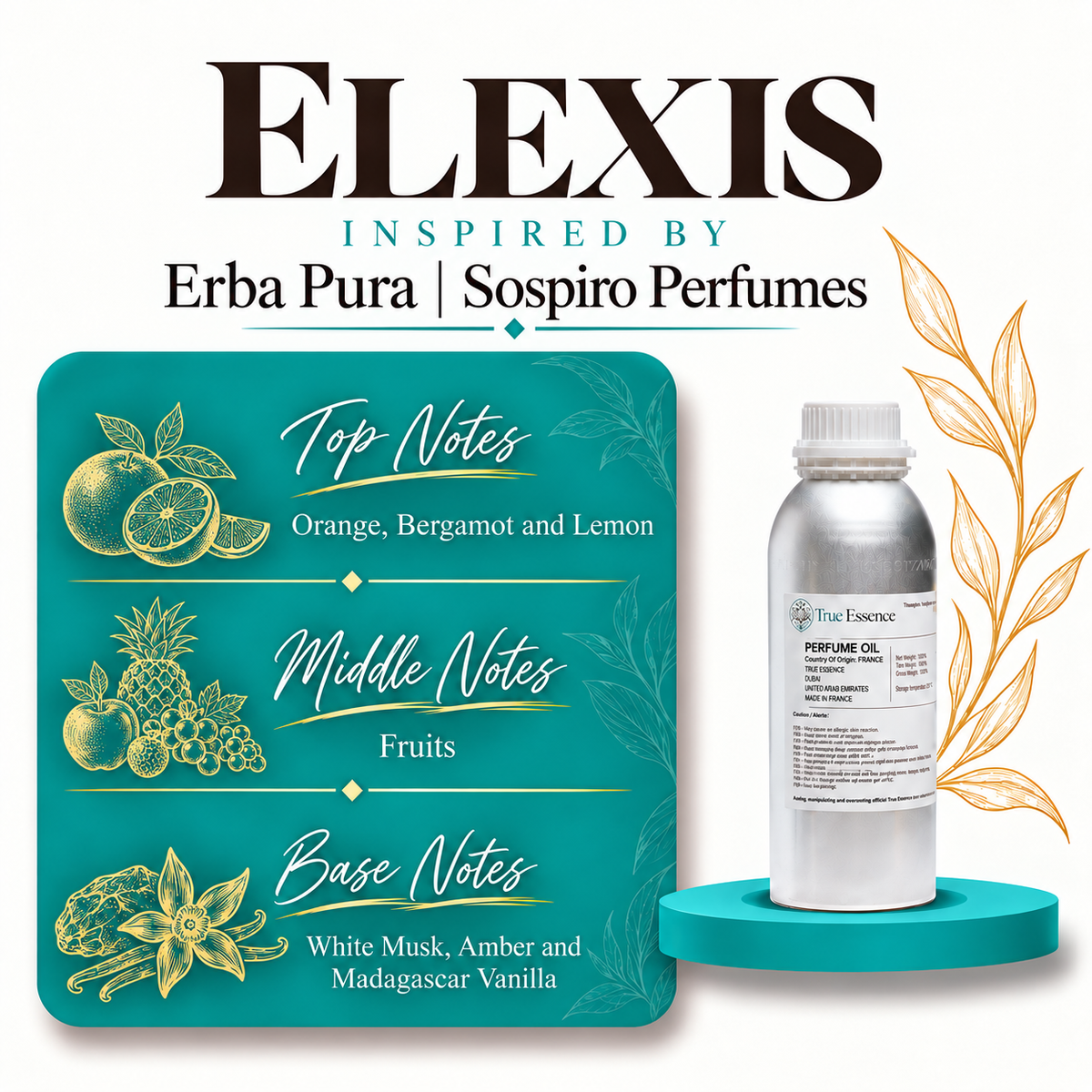 ELEXIS Inspired By Erba Pura | Sospiro Perfumes | Medium Quality