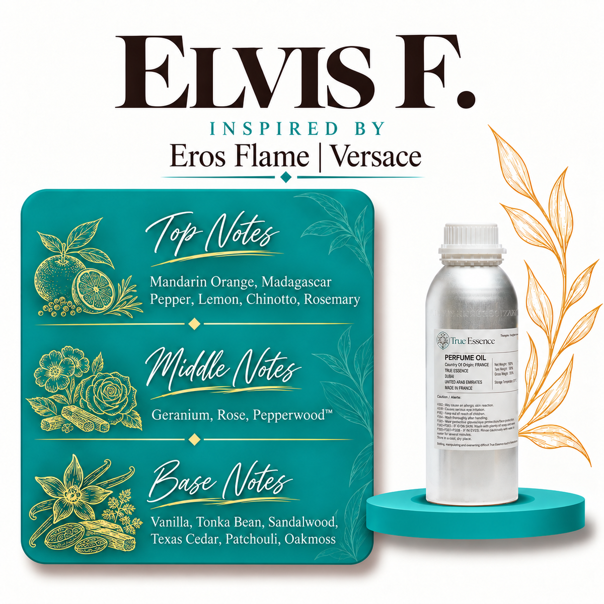 ELVIS F. Inspired By Eros Flame | Versace | Medium Quality