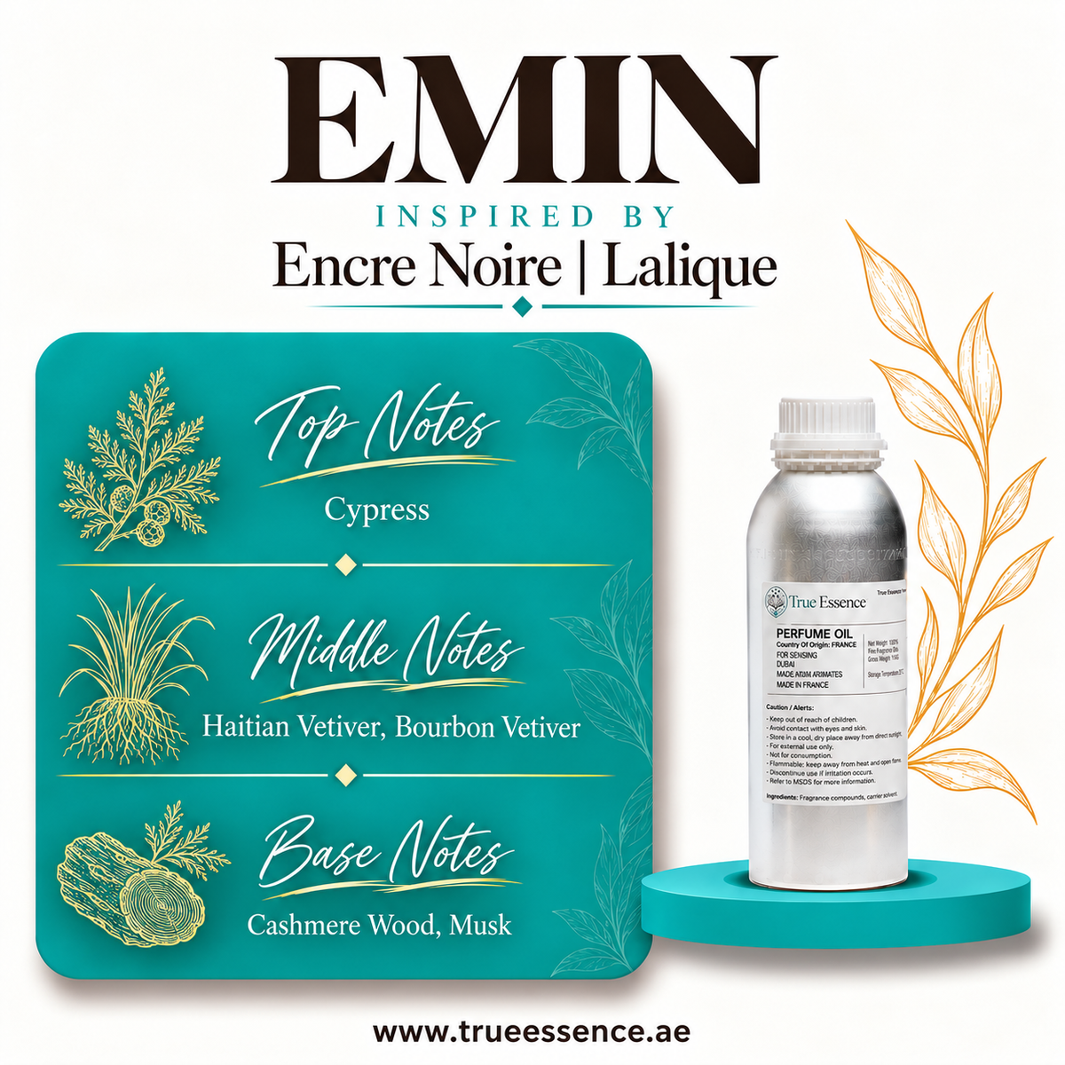 EMIN Inspired by Encre Noire | Lalique | Medium Quality