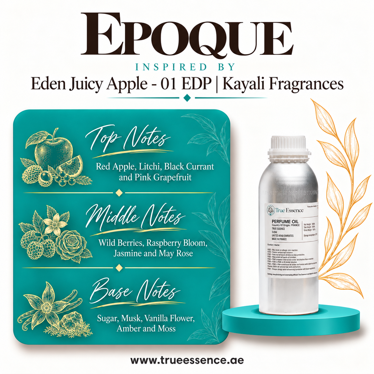 EPOQUE Inspired By Eden Juicy Apple | 01 Eau De Parfum | Kayali Fragrances | Medium Quality
