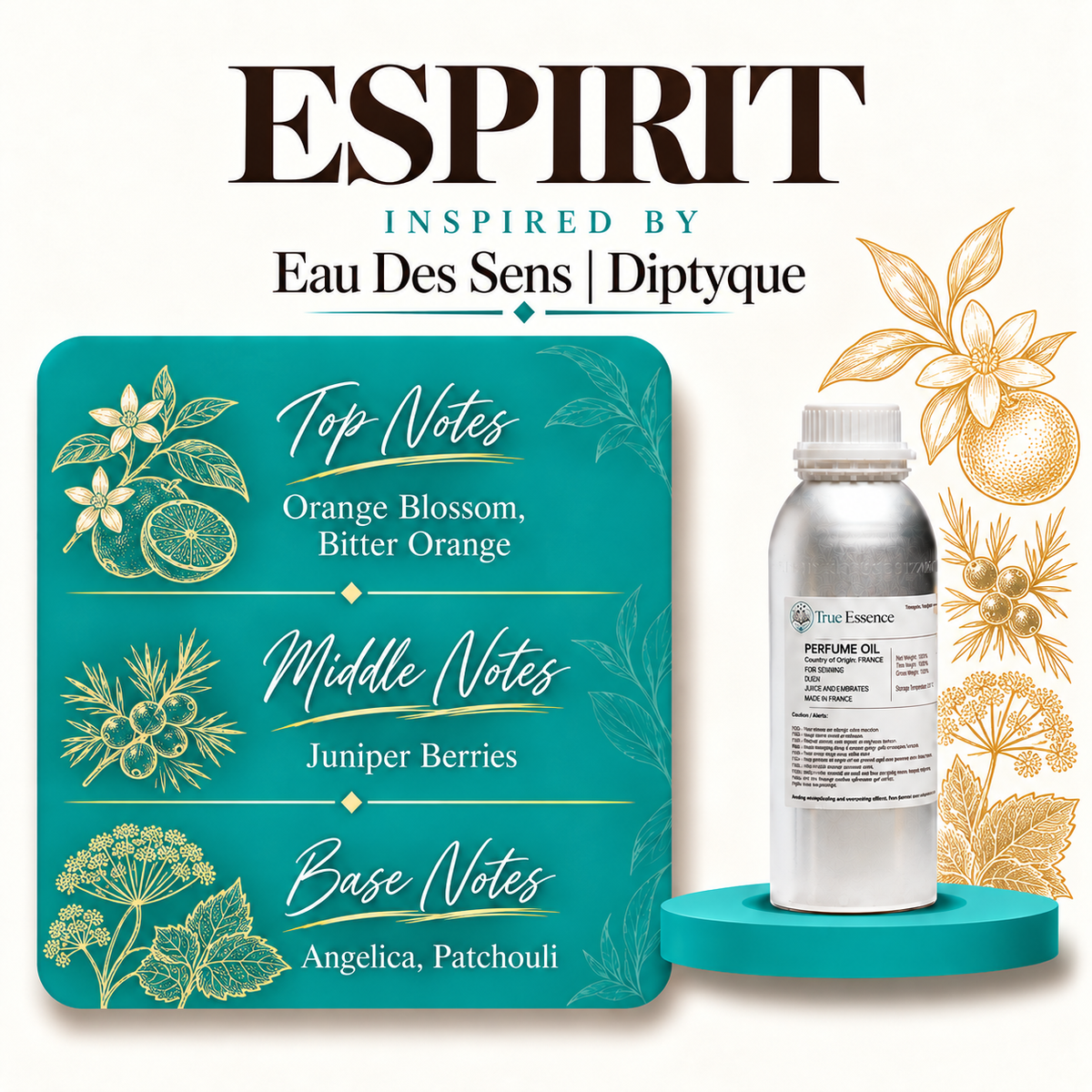 ESPIRIT Inspired by Eau Des Sens  | Diptyque | Medium Quality