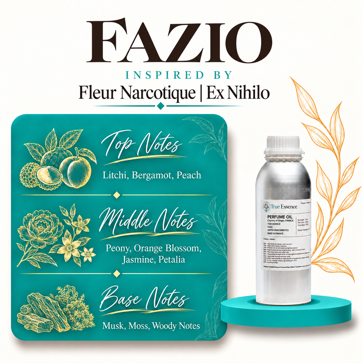 FAZIO Inspired By Fleur Narcotique | Ex Nihilo | Medium Quality